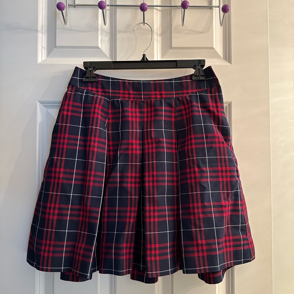 Private School Plaid Red and Black Skirt